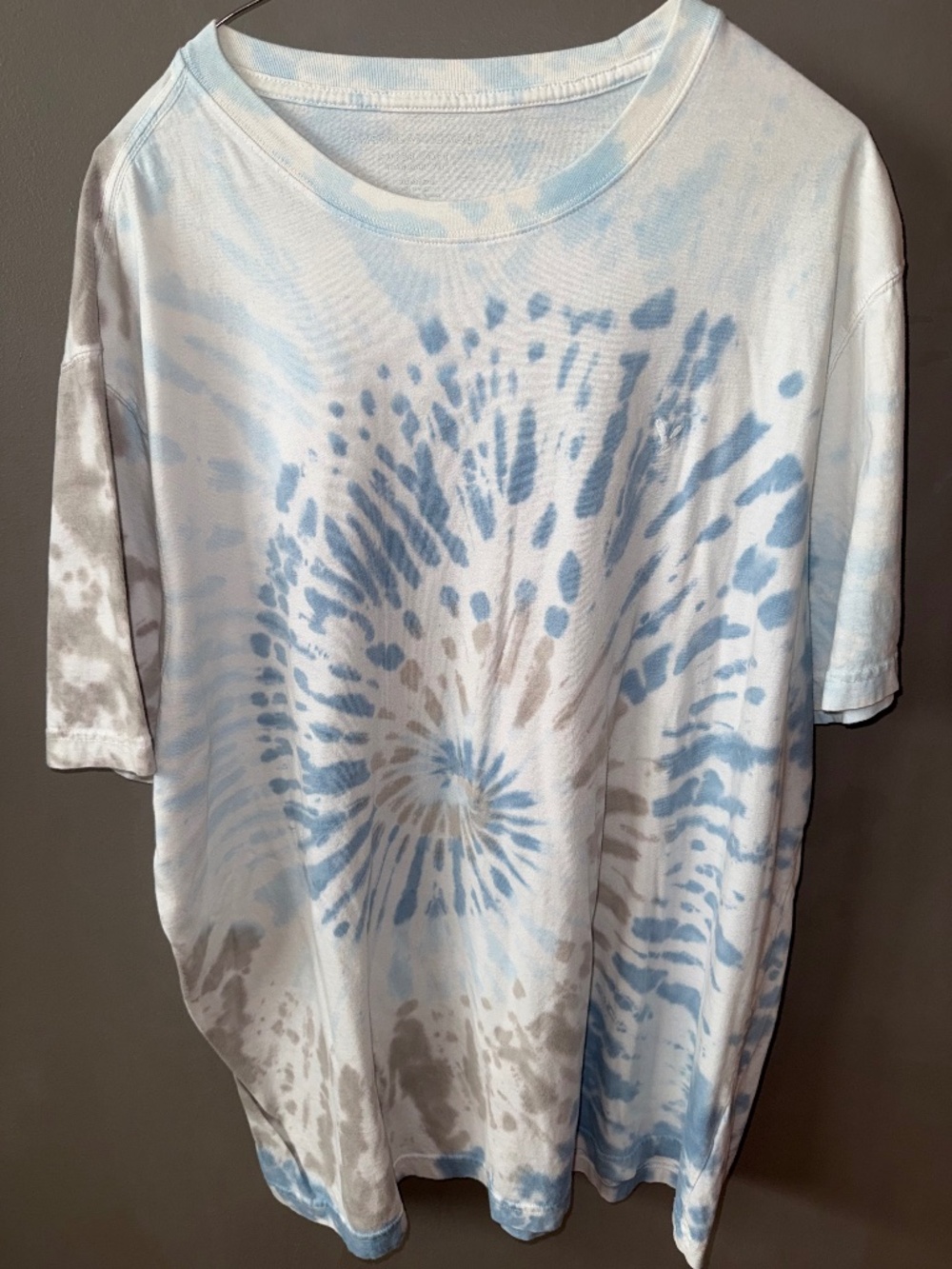 American Eagle Outfitters "Super Soft Tee" XL, Blue, White, & Grey Tie-Dye